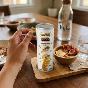 Laytoz Pizza Potato Chips, 100g Canister
