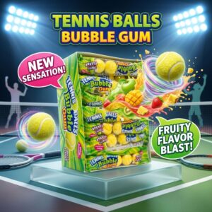 Tennis Balls Bubble Gum, 648g Box