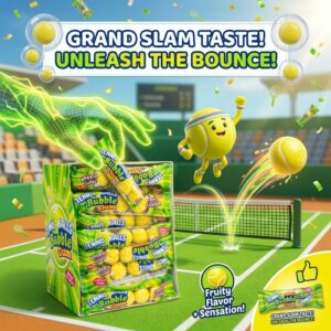 Tennis Balls Bubble Gum, 648g Box