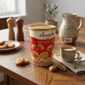 Amada MOOD Caramel Macchiato Biscuits, 135g Canister