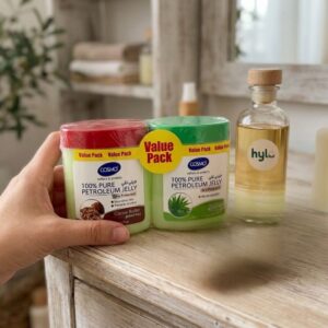 COSMO Petroleum Jelly Value Pack, Cocoa Butter & Aloe Vera, 2x300ml