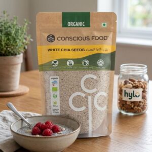 Conscious Food White Chia Seeds, 340g