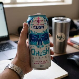 USN QHUSH Energy Drink, Glacier Nootropic, 500ml