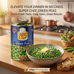 Super Chef Green Peas, 400g Can