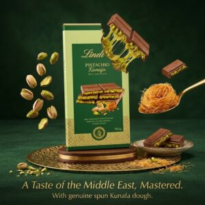 Lindt Pistachio Kunafa Milk Chocolate, 150g Bar
