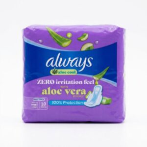 Always Aloe Cool Maxi Thick Sanitary Pads, Light Day Long, 10pcs Always Aloe Cool Maxi Thick Sanitary Pads, Light Day Long, 10pcs