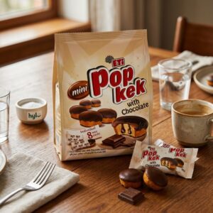 Eti Mini Pop Kek with Chocolate, 144g Pack (18g x 8 Pieces)