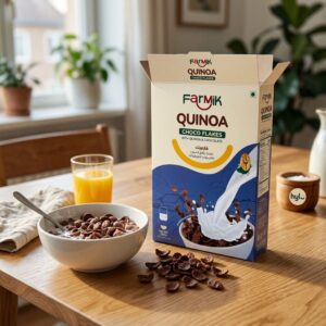 Farmik Quinoa Choco Flakes, 250g Box