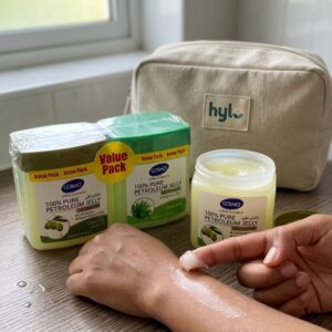 COSMO Petroleum Jelly Value Pack, Olive Oil & Aloe Vera, 2x300ml