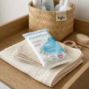 PureBorn PureWipes Baby Wipes with Organic Chamomile, 12 Wipes