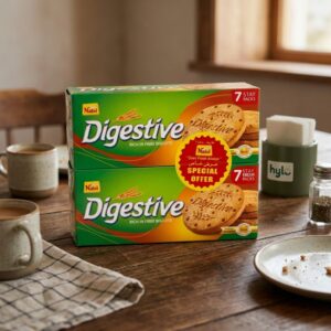 Nabil Digestive Biscuits, 7 Stay Fresh Packs, 2x250g