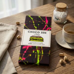 Choco Zen Pistachio Kunafa Dark Chocolate Bar, 190g