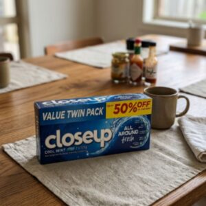 Closeup Toothpaste Cool Mint Value Twin Pack, 2x125g