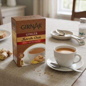 Girnar Ginger Karak Chai, 3?in?1 Sweetened, 10 Sachets, 140g