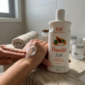 RDL Radiant De Luxe Papaya Extract Milk Brightening Hand & Body Lotion + Vitamin E, 600ml