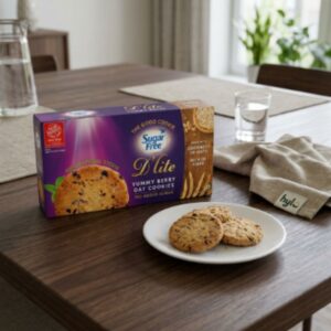 Sugar Free D'lite Yummy Berry Oat Cookies, 150g