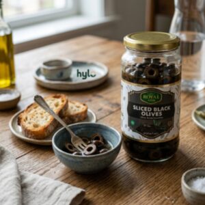 Royal Arm Sliced Black Olives, 340g
