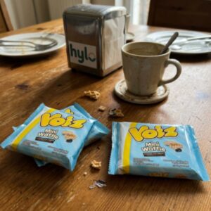 Voiz Mini Waffle Cookies and Cream, 2x40g