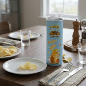 Laytoz Salt & Vinegar Potato Chips, 100g Canister