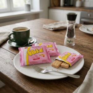 Voiz Mini Waffle Strawberry, 2x40g