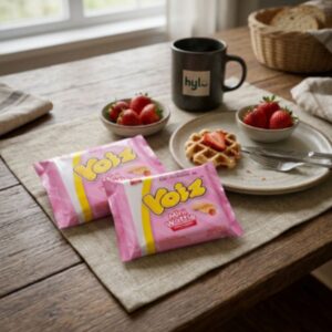 Voiz Mini Waffle Strawberry, 2x40g