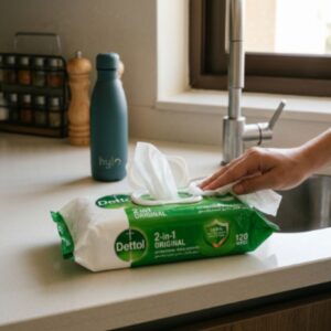 Dettol 2-in-1 Original Antibacterial Wipes, 120pcs