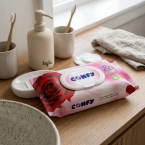 Confy Rose Wet Towels, 100 pcs
