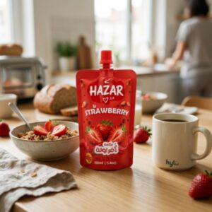 HAZAR Strawberry Fruit Pouch, 150ml