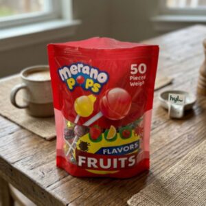 Merano Pops Fruit Flavors, 50 Pieces