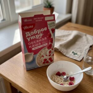 Uvelka Raspberry & Cream Instant Oatmeal, 200g