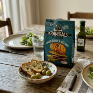 Krambals Bruschetta Green Olives & Sea Salt, 70g