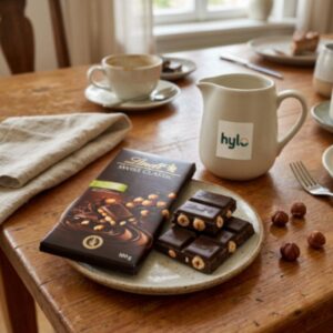 Lindt Swiss Classic Dark Chocolate with Gently Roasted Hazelnuts, 100g