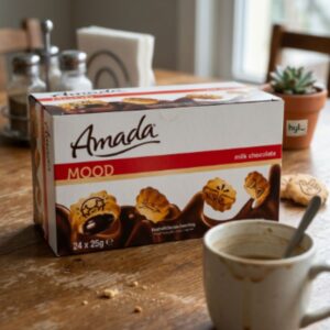 Amada Mood Milk Chocolate Biscuit, 24 x 25g