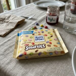 Ritter Sport Limited Edition Smarties in White Chocolate, 100g