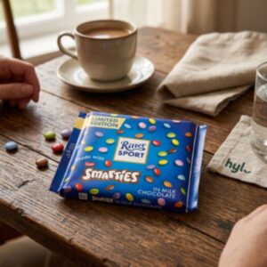 Ritter Sport Limited Edition Smarties in Milk Chocolate, 100g
