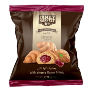 Family Harvest Mini Croissants with Cherry Flavor Filling, 210g Family Harvest Mini Croissants with Cherry Flavor Filling, 210g