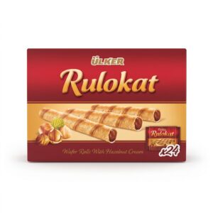 Ulker Rulokat Hazelnut Cream Wafer Roll, 24 x 24g Ulker Rulokat Hazelnut Cream Wafer Roll, 24 x 24g
