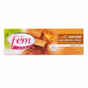 Fem Skin Soothing Sandal Hair Removal Cream, 120g Fem Skin Soothing Sandal Hair Removal Cream, 120g