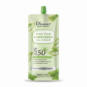 Disaar Aloe Vera Sunscreen Gel Cream SPF 50, 50g Disaar Aloe Vera Sunscreen Gel Cream SPF 50, 50g