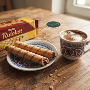 Ulker Rulokat Hazelnut Cream Wafer Roll, 24 x 24g