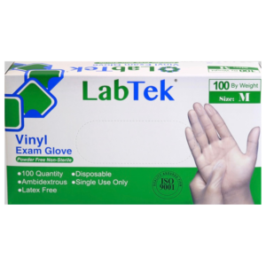 LabTek Vinyl Exam Glove Size Medium, 100pcs LabTek Vinyl Exam Glove Size Medium, 100pcs
