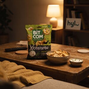 Bitcom Helloiny Onion and Sour Cream Bread Chips, 150g