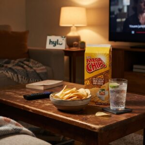Potato Mega Chips Sour Cream and Cheese Potato Chips, 50g