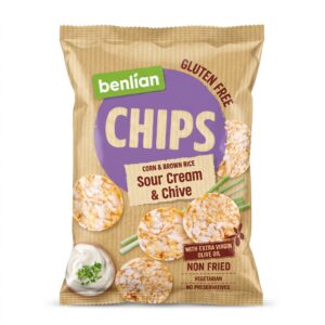 Benlian Sour Cream and Chive Corn and Brown Rice Chips, 60g Benlian Sour Cream and Chive Corn and Brown Rice Chips, 60g