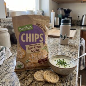 Benlian Sour Cream and Chive Corn and Brown Rice Chips, 60g