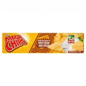 Potato Mega Chips Sour Cream and Cheese Potato Chips, 50g Potato Mega Chips Sour Cream and Cheese Potato Chips, 50g