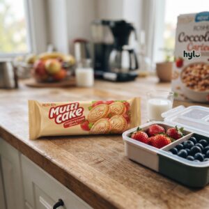 Multi Cake Strawberry Cream Sandwich Biscuits, 180g