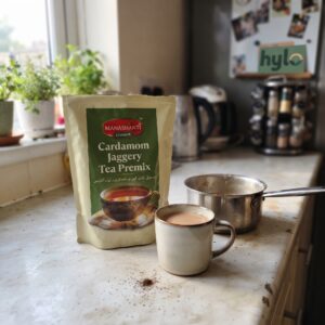 Manashanti Chaibar Cardamom Jaggery Tea Premix, 160g