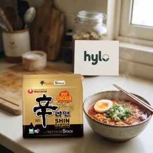 Nongshim Shin Ramyun Spicy Chicken Noodle Soup, 5x120g