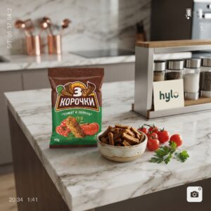 3 Korochki Tomato and Herb Rye Croutons, 2x40g